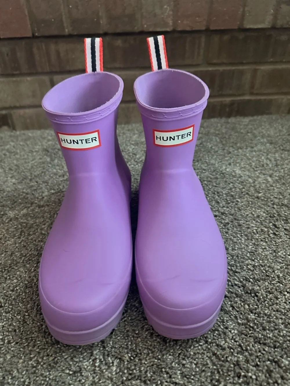 Hunter Original Play Short Rain Boots Purple Size 7 Pastel Twee Boho-Chic
